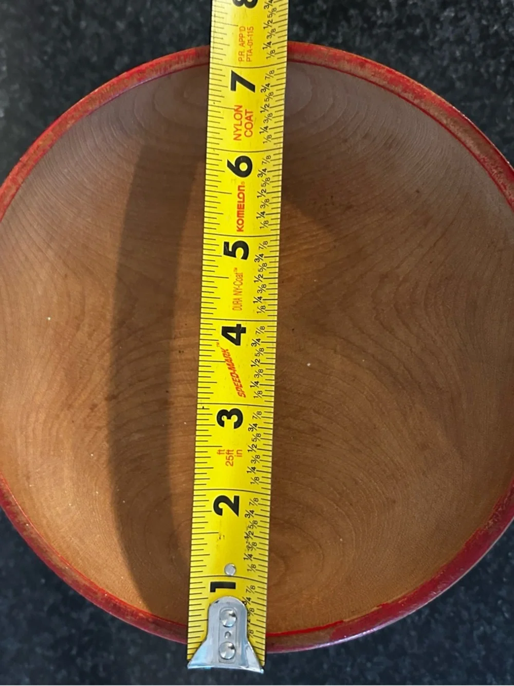 Mid-Century Modern 50's -3 Legged Red Trinket Bowl Dish -Woodpecker Wood Ware